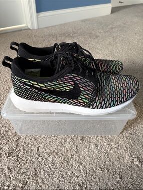 Nike Black Mesh Sneakers with Multicolor Accents